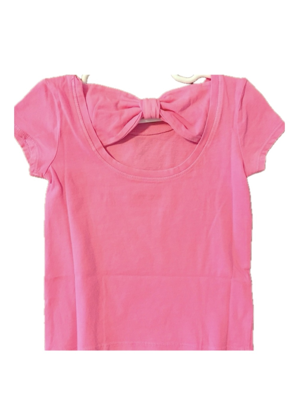 Lilly Pulitzer | Classic Kids Pink Crewneck Short Sleeve Tee Bow #19764 Sz XL